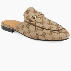 Gucci Women's Brown Monogram Mules